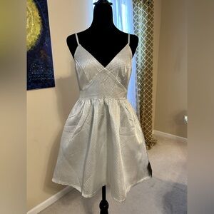 Lulus metallic silver short dress